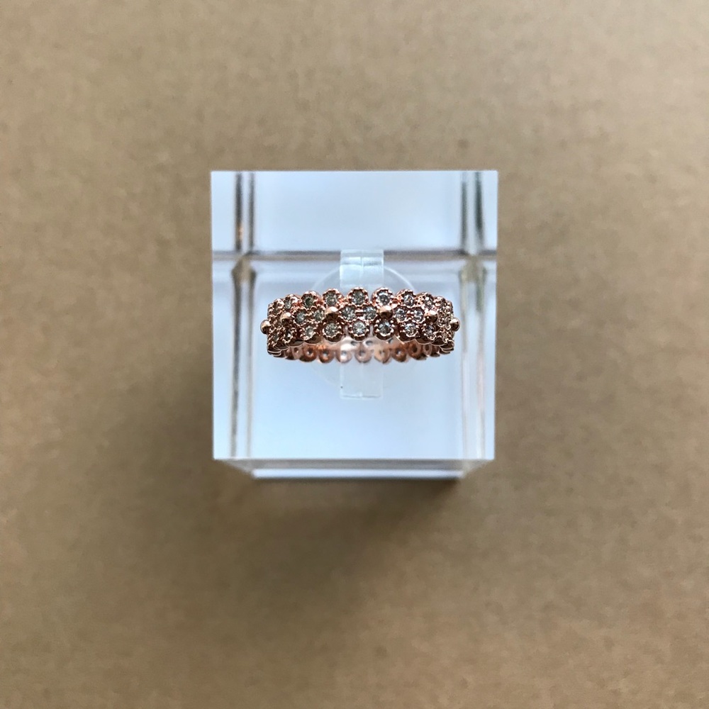 Rosegold Bezel Eternity Ring